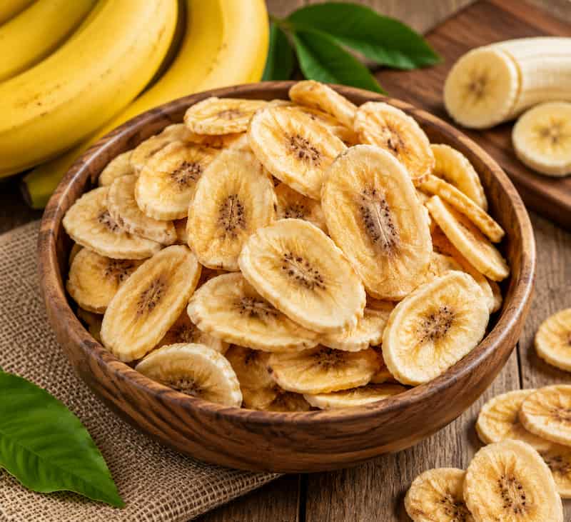 میوه خشک موز با طعم طبیعی و بافت دلپذیر